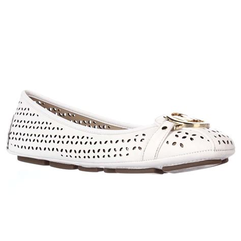 michael kors white flats 8m